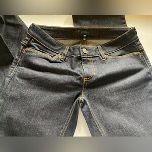 Escada Dark Denim Jeans with Gold Stitching